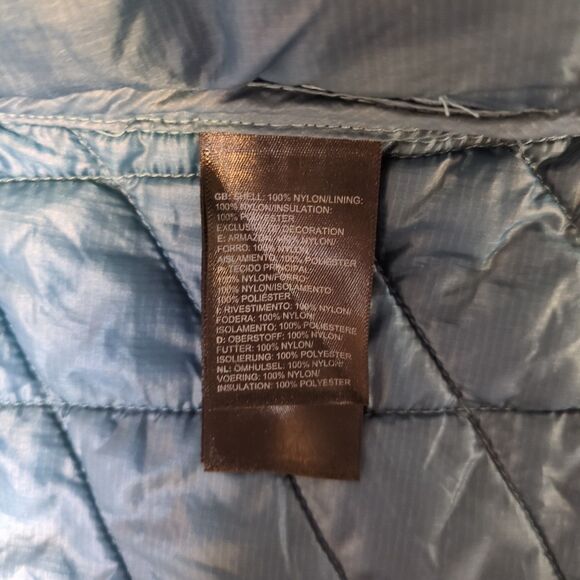 The North Face Womens XS Thermoball Teal Blue Puffer Vest Pockets Eco Insulated - Picture 12 of 14